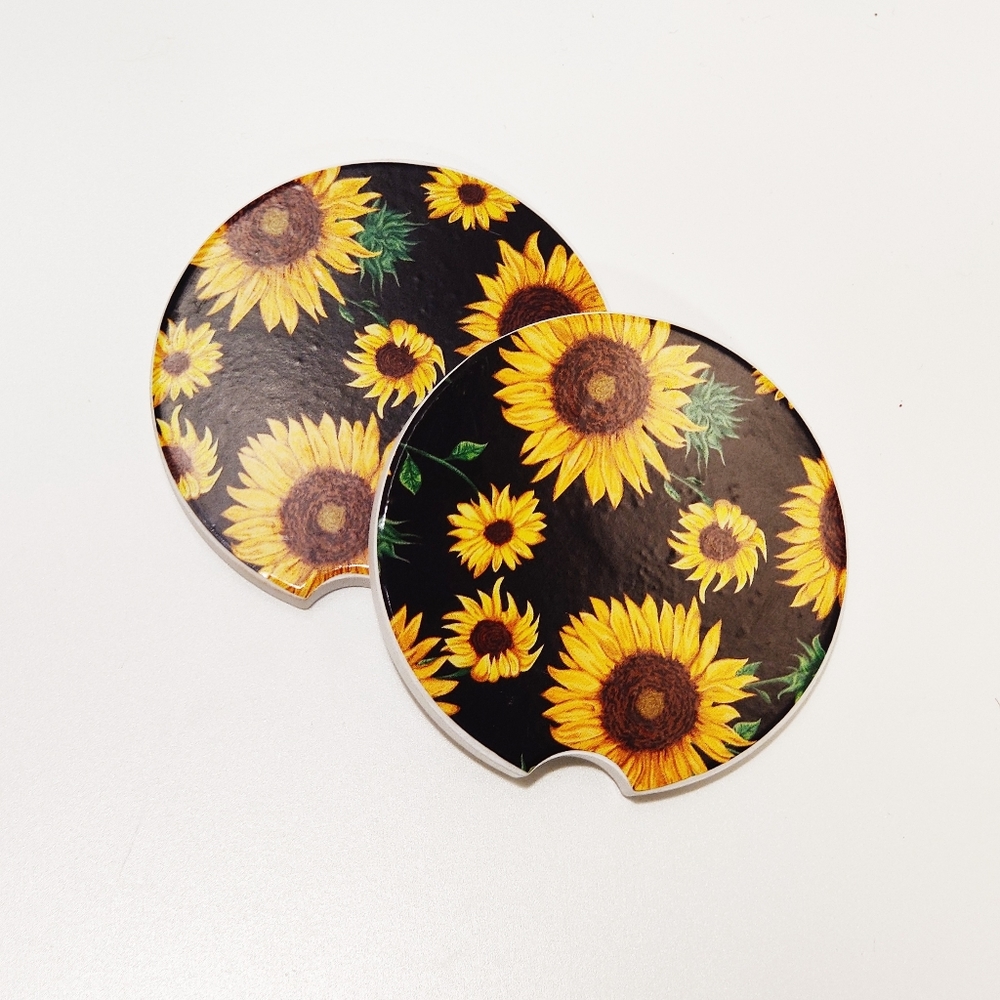 Sunflower Car Coasters